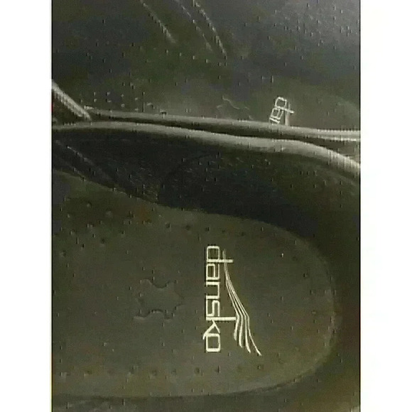 Dansko Womens Size 38 Black Glitter Slip Ons Clogs Nursing Shoes - Picture 5 of 7